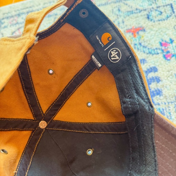 ’47 Brand Pittsburgh Penguins Carhartt Clean Up Hat Brown Duck Cloth - Picture 5 of 5